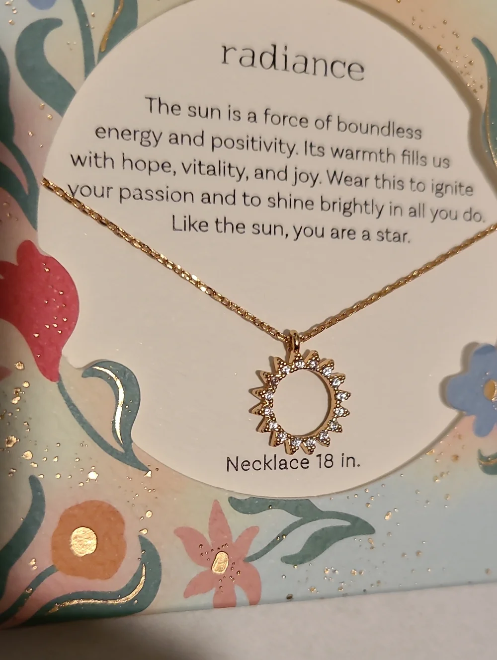Bright Blessings Pendant Necklaces Bundle Of 2 Radiance, 18 Inch Sun Burst